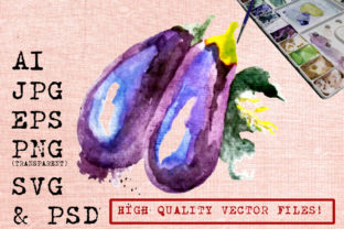 A Review of the Purple Eggplants Watercolor Graphic