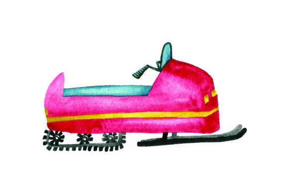 A Snowmobile Embroidery Design That Captures a Winter Mood
