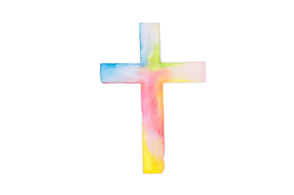 A Soft, Expressive Watercolor Cross for Craft and Religious Design
