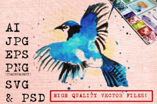 A Watercolor Bird Graphic for Elegant Crafting Projects