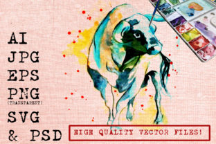 A Watercolor Bull Illustration for Visual Branding