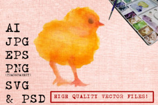 A Watercolor Chick Design That Sings on Fabric