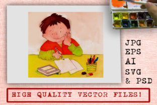 A Watercolor Illustration For Writing & Creative Graphics