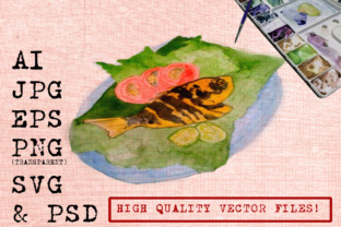 A Watercolor Indonesian Food Graphic for Charming Design Projects
