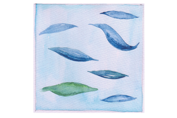 An Elegant Watercolor Square Abstract for Craft & Design Projects