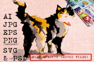 Black Cat Watercolor: A Versatile Graphic Illustration for Brand Storytelling