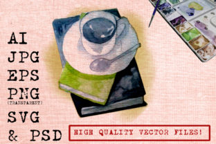 Book & Coffee Watercolor: A Graphics Asset for Charming Illustrations