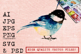 The Charm of a Handcrafted Blue Bird Illustration