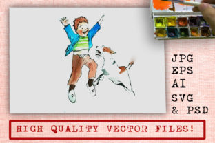 The Charm of a Watercolor Dog Illustration for Business Graphics