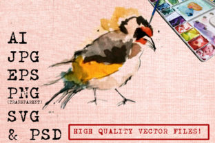 Watercolor Bird Drawing: A Versatile Graphic for Creative Illustrations