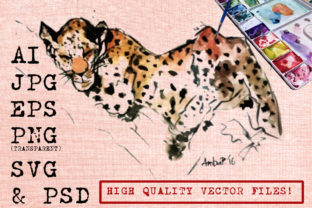 Watercolor Cheetah: An Illustrative Graphic for Versatile Branding