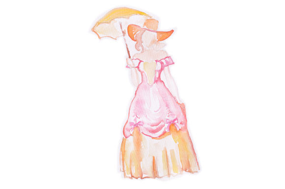 Watercolor Southern Belle: A Crafts Asset for Design Bundles
